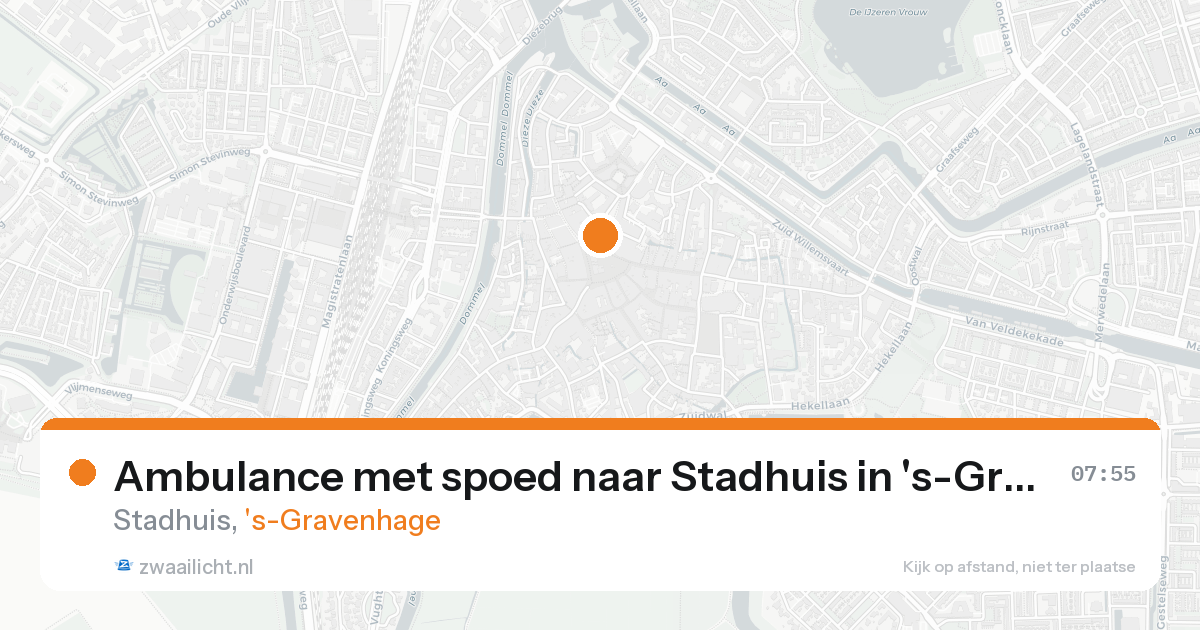 Ambulance met spoed naar Stadhuis in 's-Gravenhage — 20 aug 2026