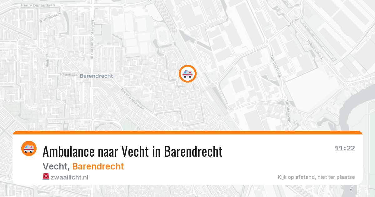 Ambulance naar Vecht in Barendrecht — 22 jun 2026