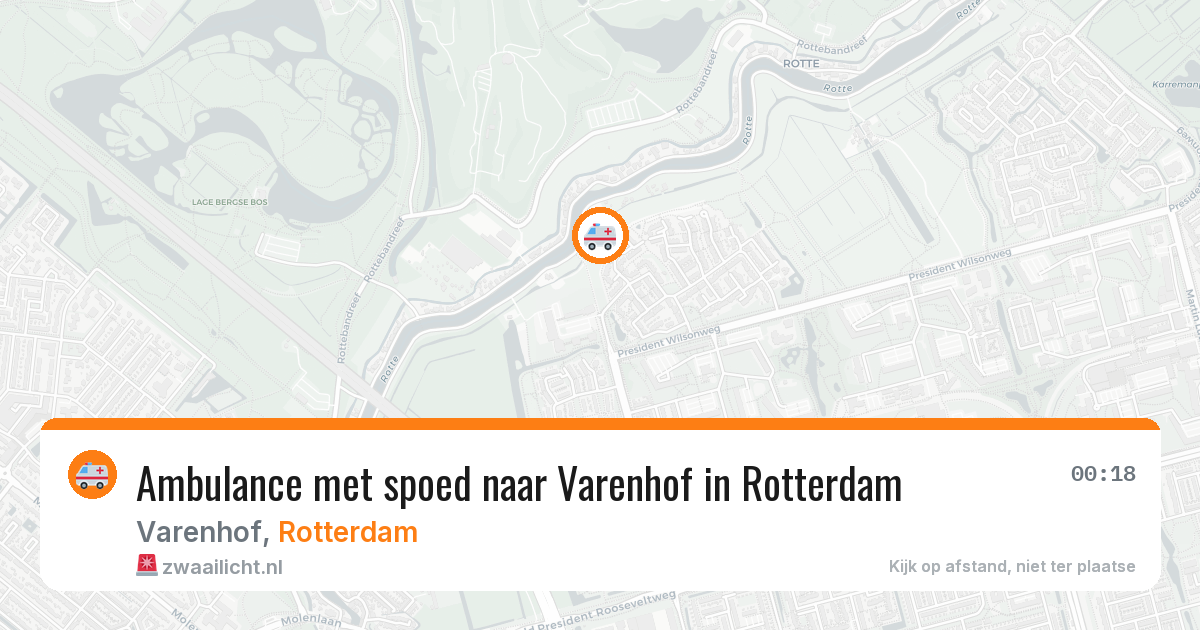 Ambulance met spoed naar Varenhof in Rotterdam — 6 jul 2026