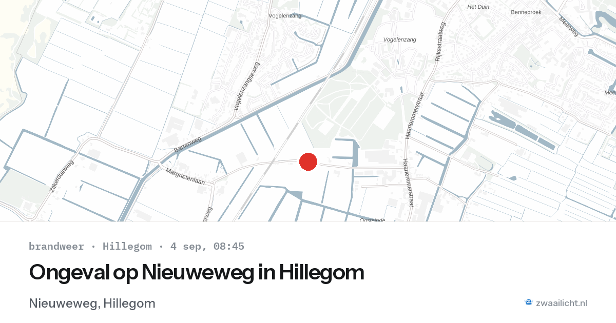 Ongeval op Nieuweweg in Hillegom — 4 sep 2026