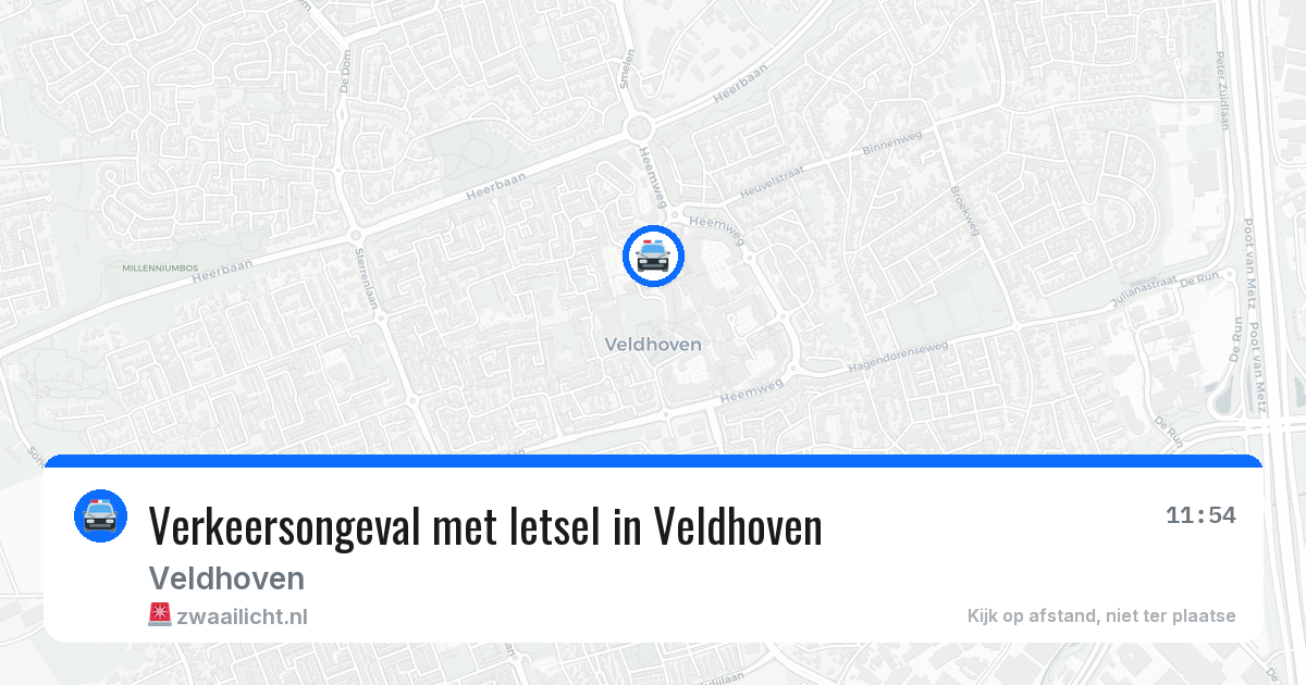 Verkeersongeval met letsel in Veldhoven — 29 jan 2026