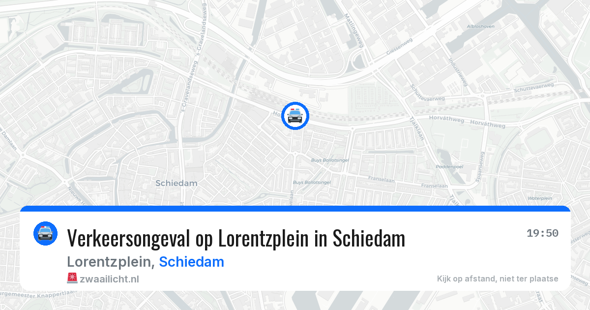 Verkeersongeval op Lorentzplein in Schiedam — 25 jun 2026