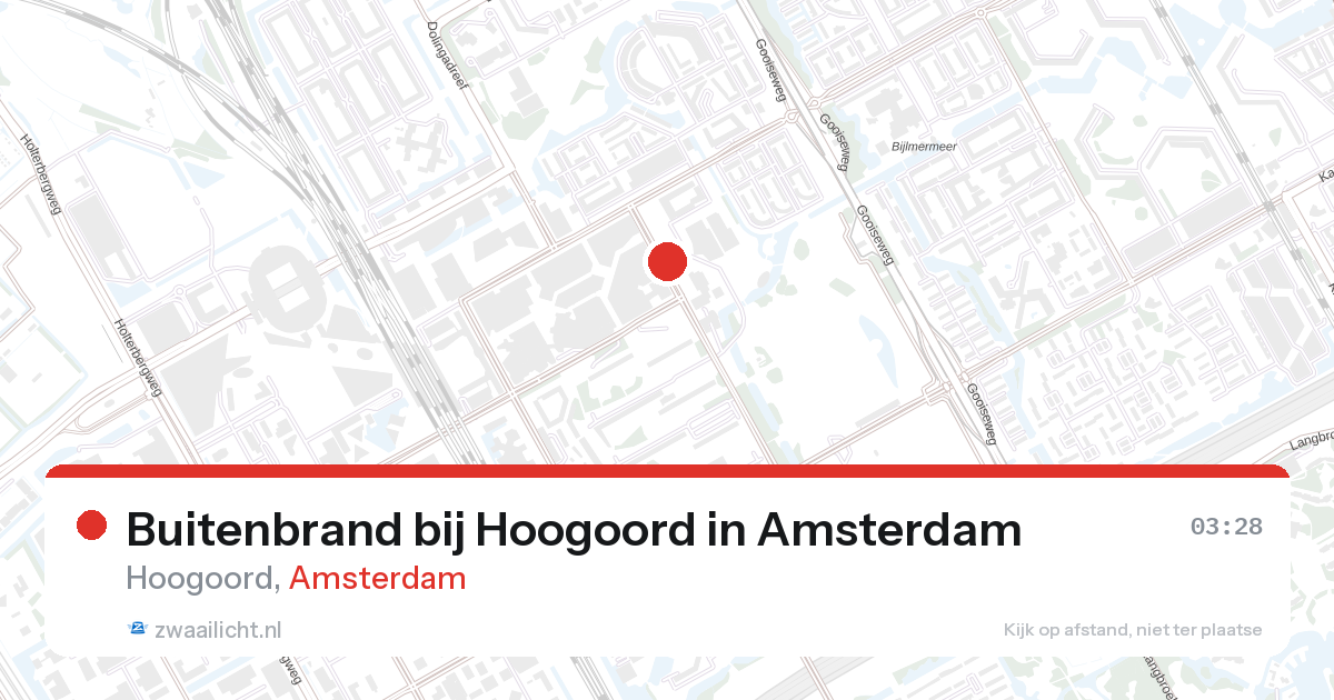 Buitenbrand bij Hoogoord in Amsterdam — 26 jun 2026