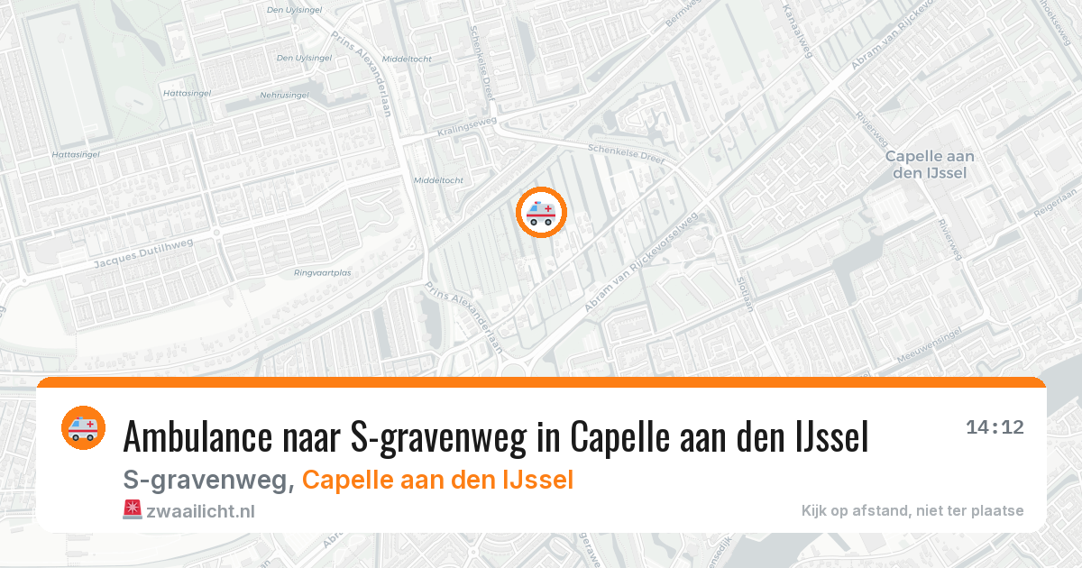 Ambulance naar S-gravenweg in Capelle aan den IJssel — 16 mrt 2026