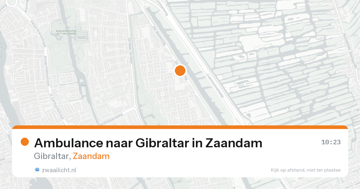 Ambulance naar Gibraltar in Zaandam — 22 mei 2026