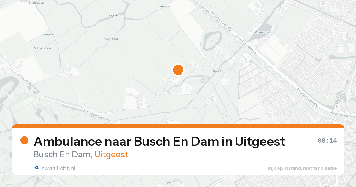 Ambulance naar Busch En Dam in Uitgeest — 25 mei 2026