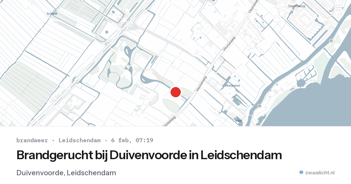 Brandgerucht bij Duivenvoorde in Leidschendam — 6 feb 2026