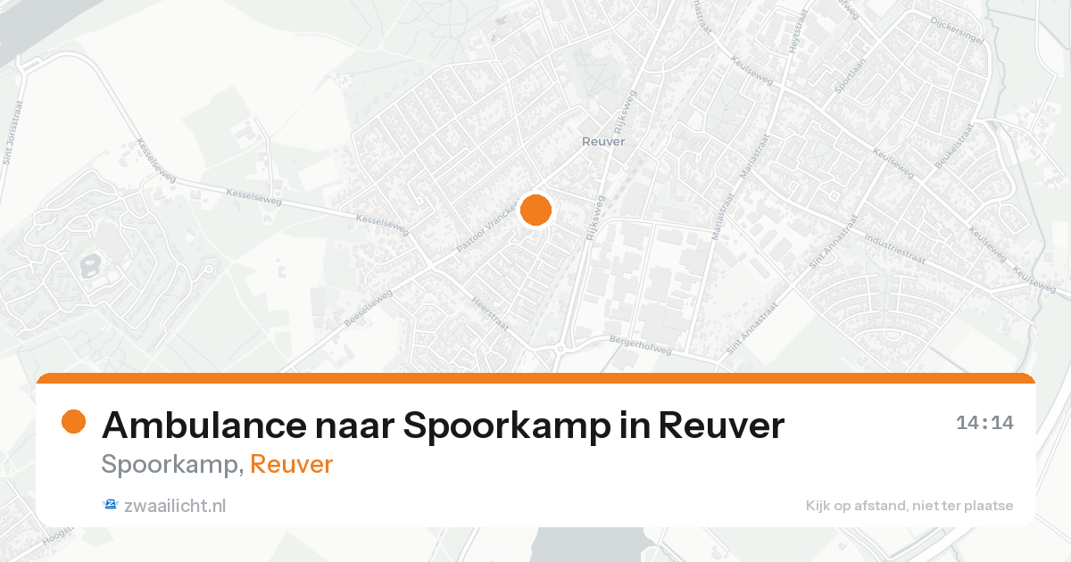 Ambulance naar Spoorkamp in Reuver — 25 aug 2026