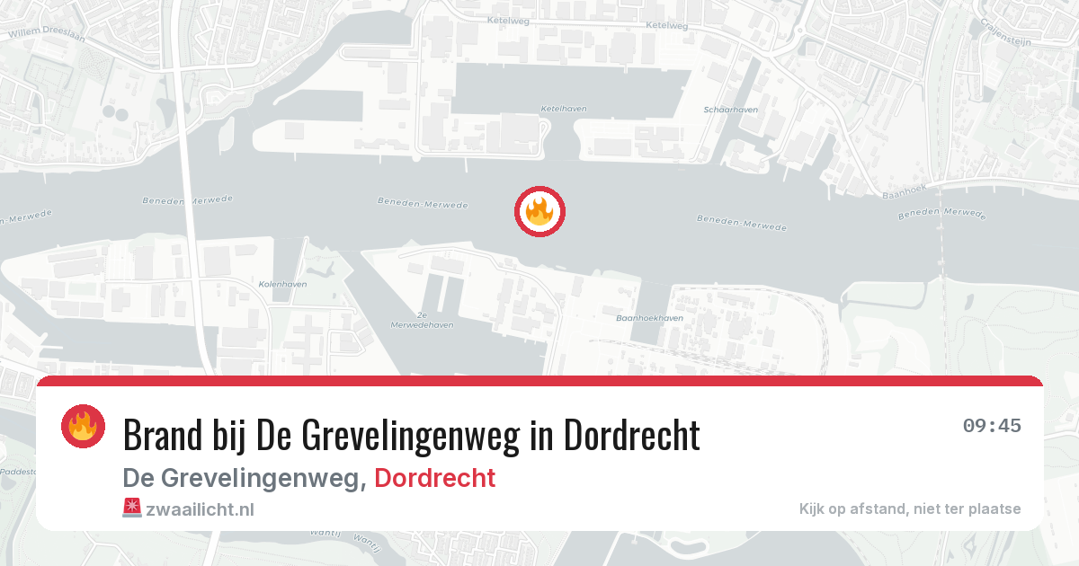Brand bij De Grevelingenweg in Dordrecht — 3 jul 2026