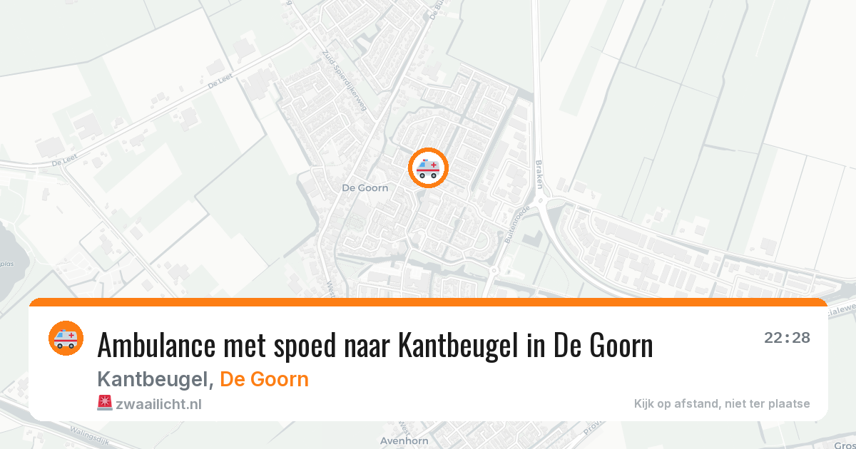 Ambulance met spoed naar Kantbeugel in De Goorn — 24 mei 2026
