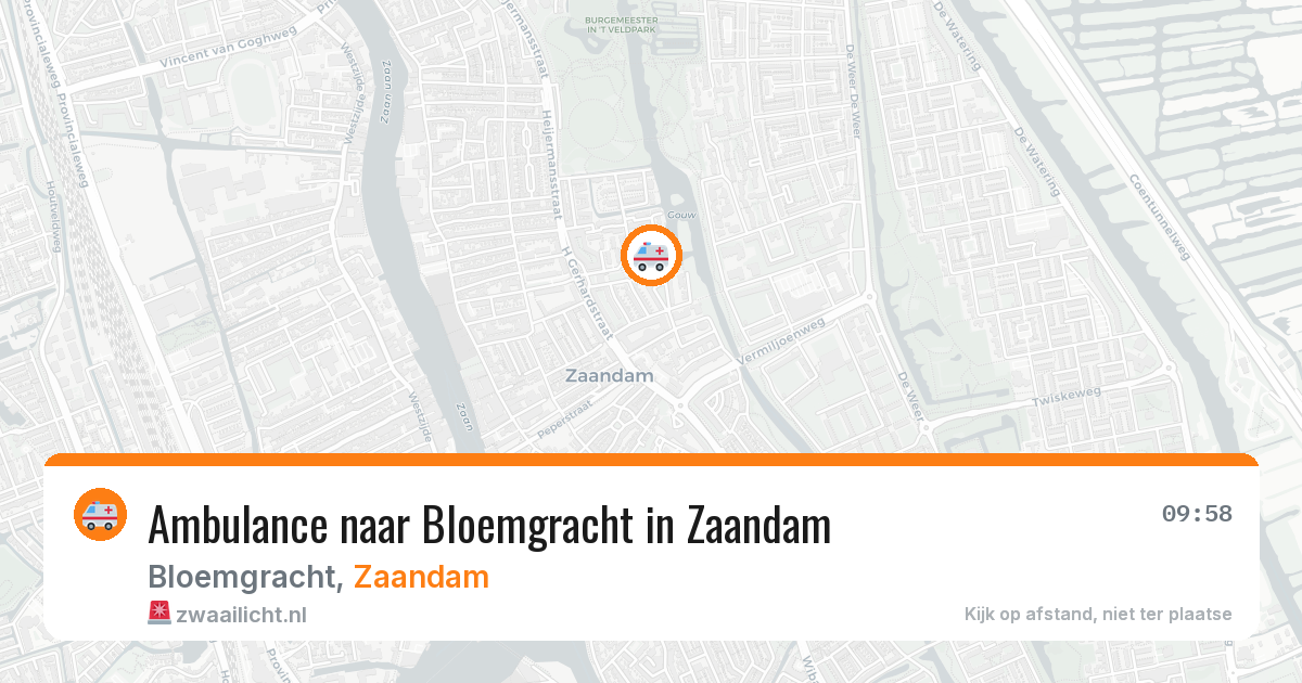 Ambulance naar Bloemgracht in Zaandam — 17 mrt 2026