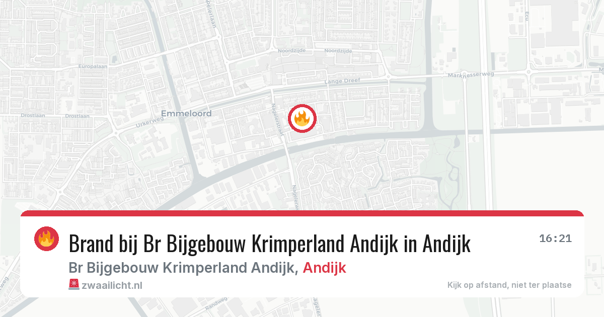 Brand bij Br Bijgebouw Krimperland Andijk in Andijk — 21 jul 2026