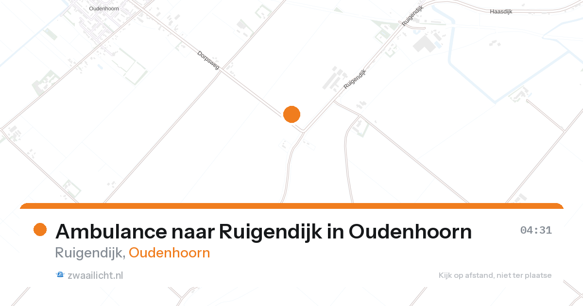 Ambulance naar Ruigendijk in Oudenhoorn — 27 aug 2026