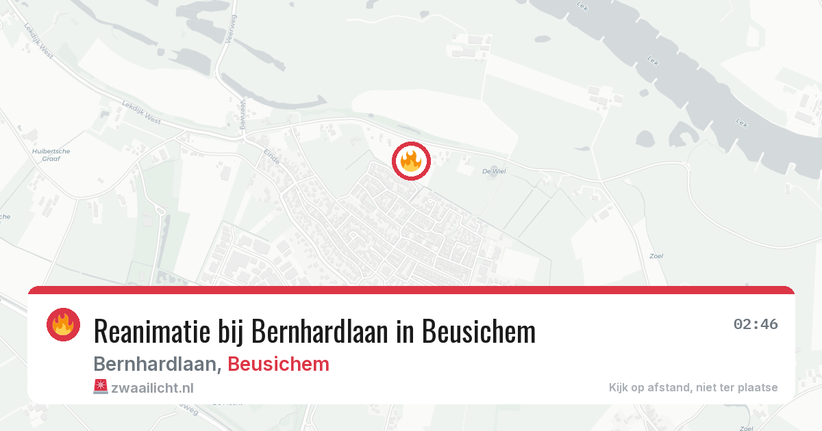 Reanimatie bij Bernhardlaan in Beusichem — 15 feb 2026