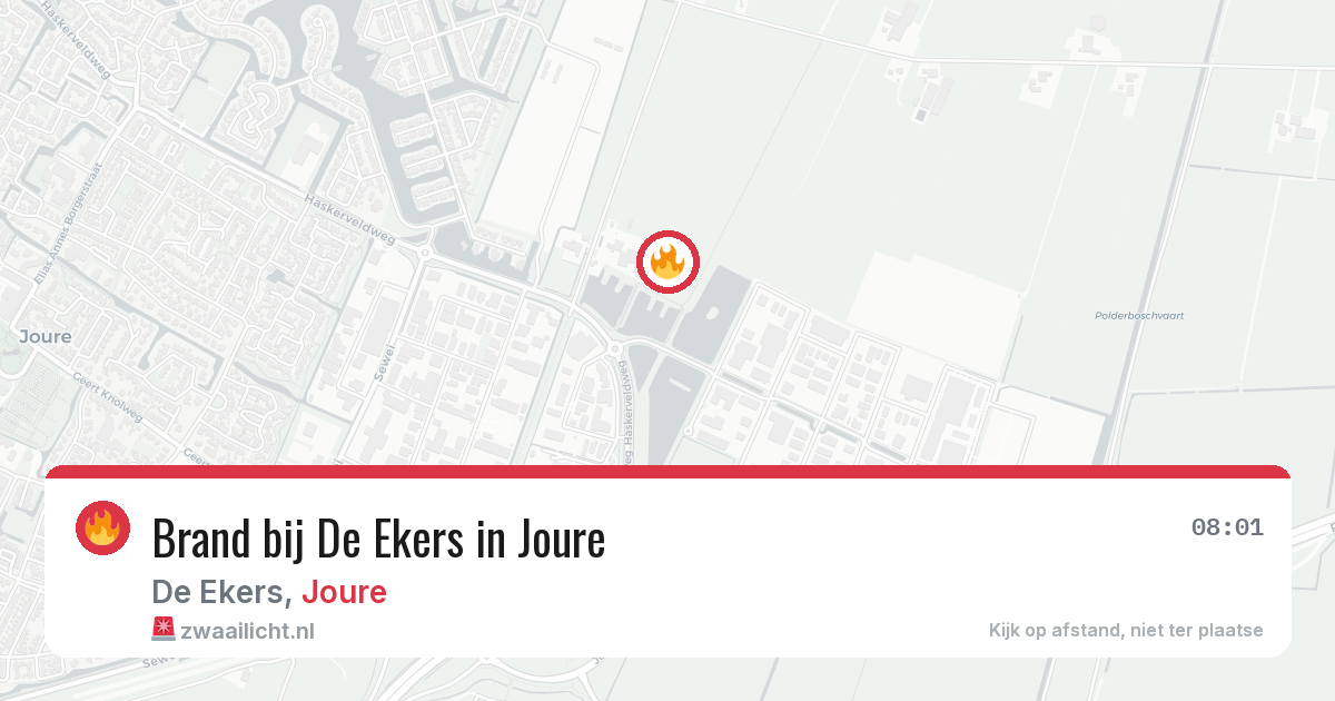 Brand bij De Ekers in Joure — 3 aug 2026