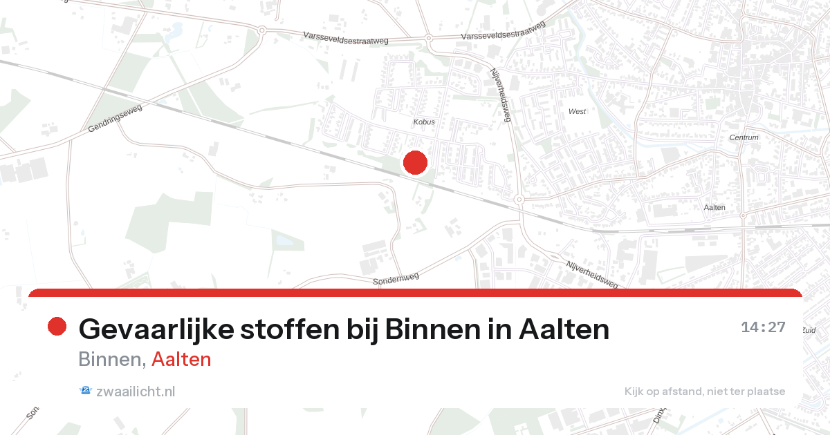 Gevaarlijke stoffen bij Binnen in Aalten — 28 aug 2026