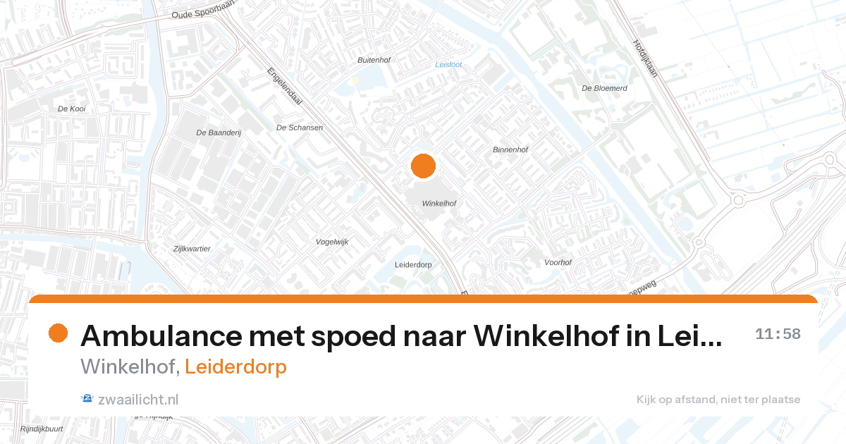Ambulance met spoed naar Winkelhof in Leiderdorp — 28 aug 2026