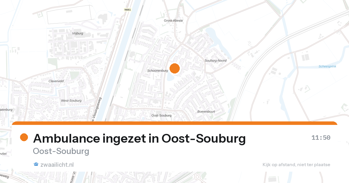 Ambulance ingezet in Oost-Souburg — 28 aug 2026