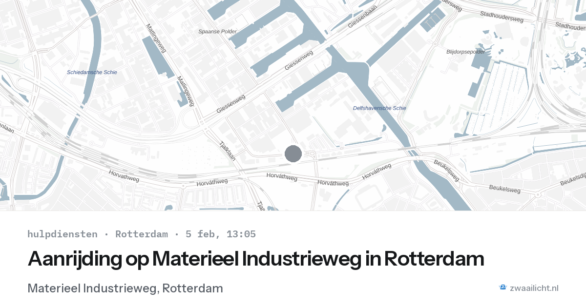 Aanrijding op Materieel Industrieweg in Rotterdam — 5 feb 2026