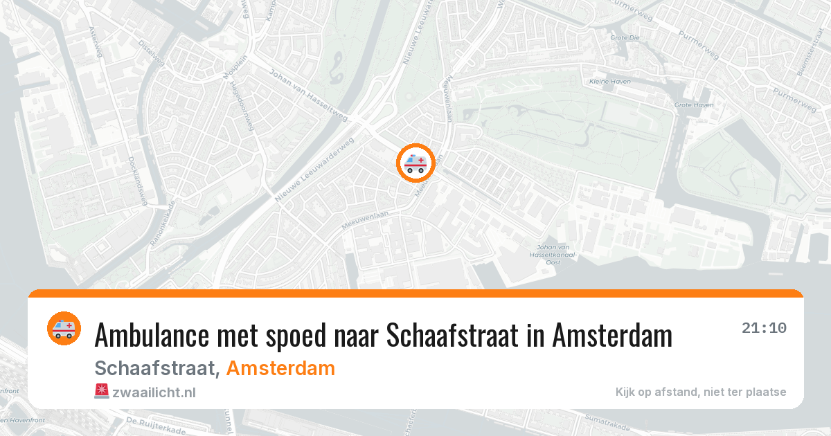 Ambulance met spoed naar Schaafstraat in Amsterdam — 24 mei 2026