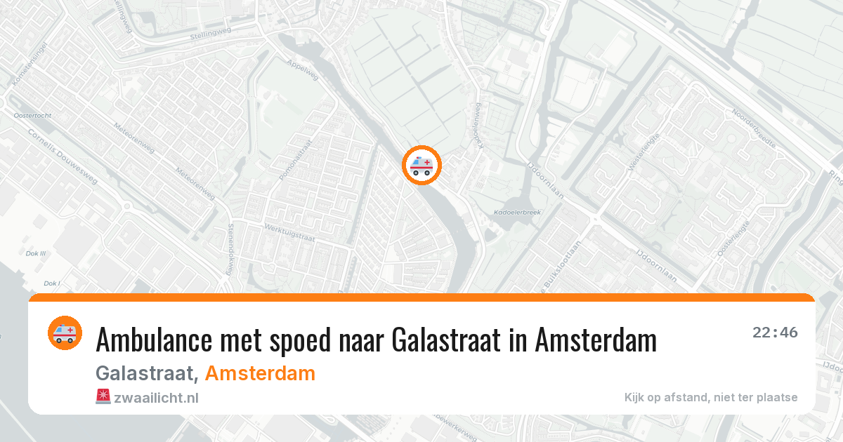 Ambulance met spoed naar Galastraat in Amsterdam — 14 aug 2026
