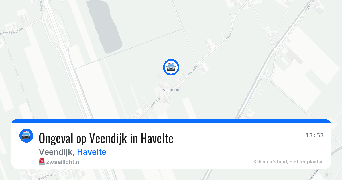 Ongeval op Veendijk in Havelte — 18 jun 2026