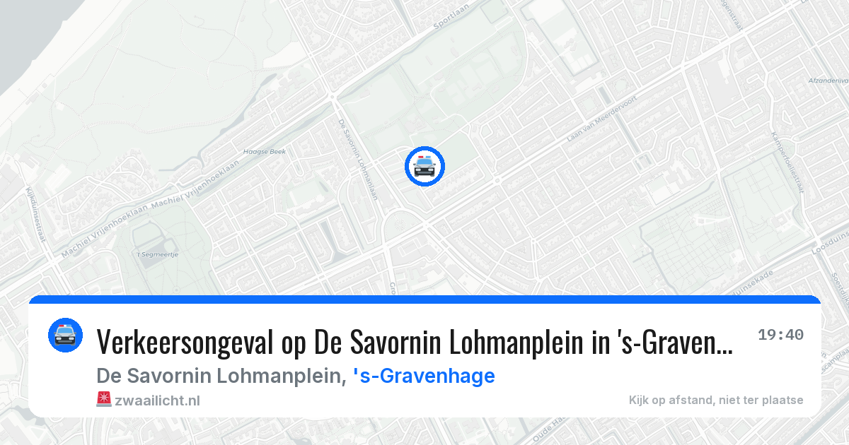 Verkeersongeval op De Savornin Lohmanplein in 's-Gravenhage — 25 jun 2026