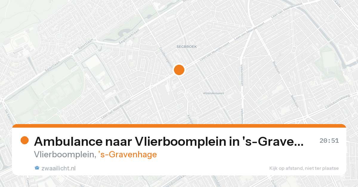 Ambulance naar Vlierboomplein in 's-Gravenhage — 16 aug 2026