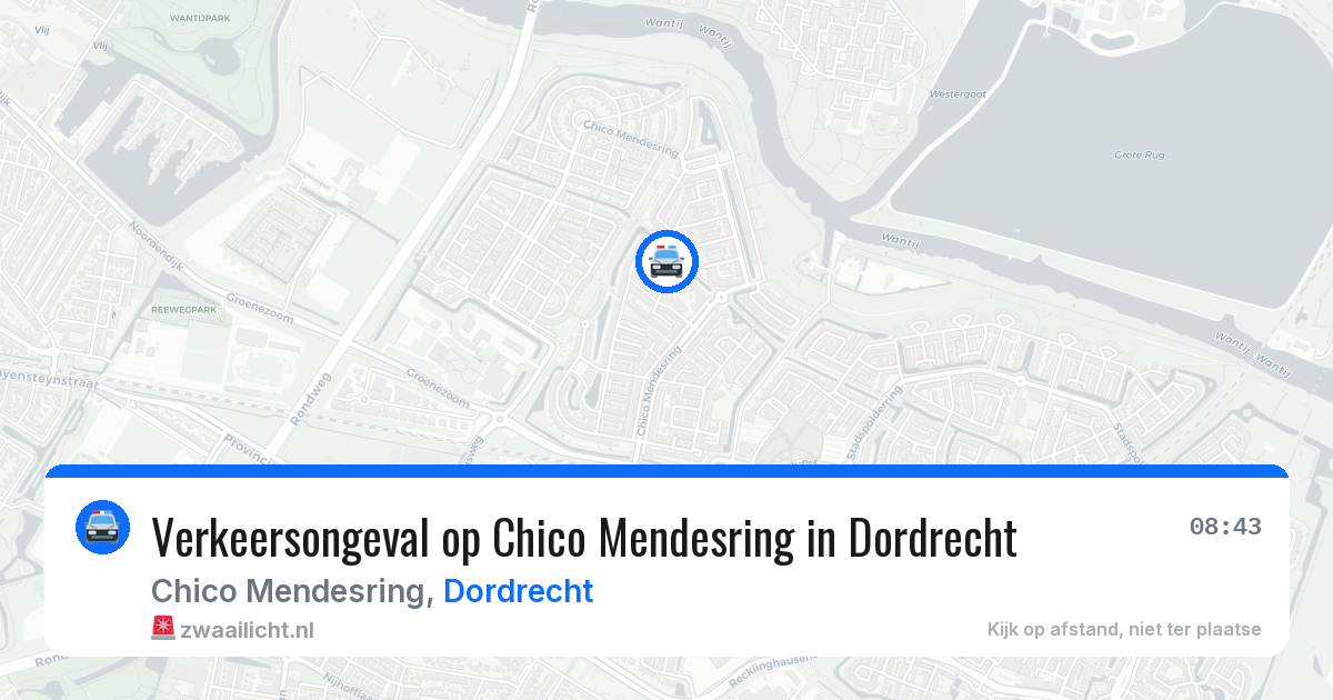 Verkeersongeval op Chico Mendesring in Dordrecht — 29 jun 2026