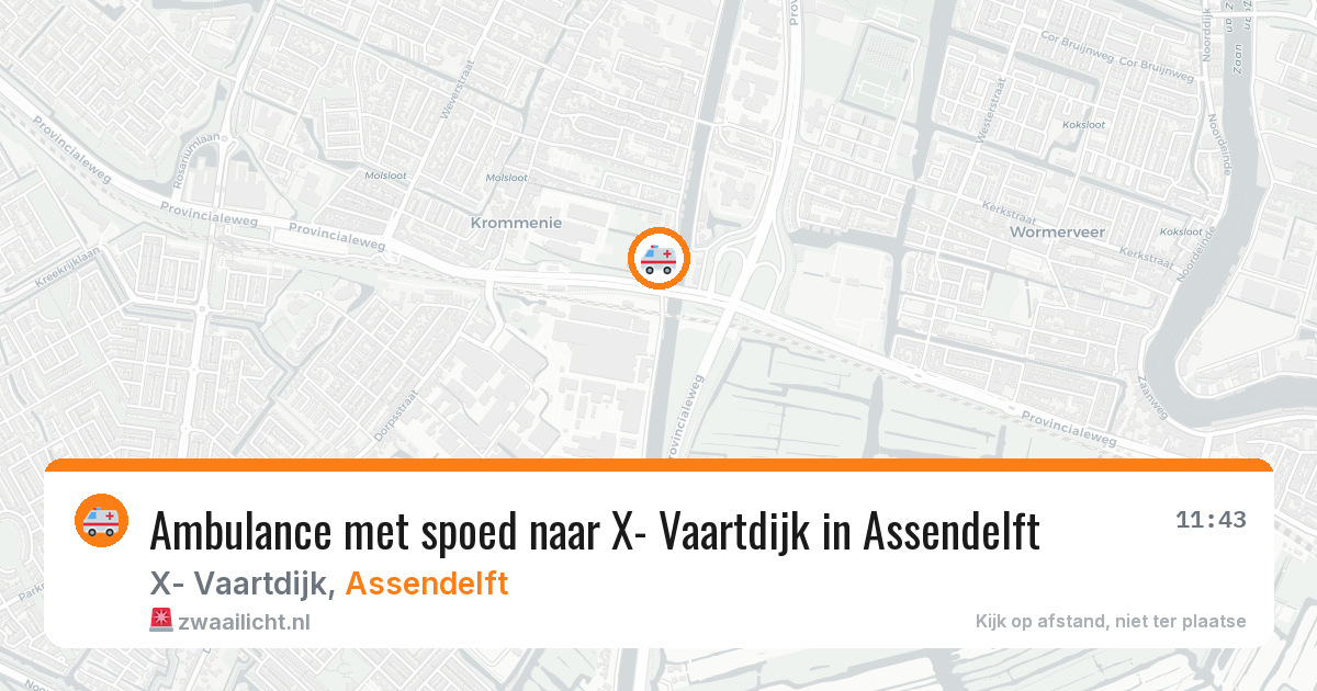 Ambulance met spoed naar X- Vaartdijk in Assendelft — 9 feb 2026