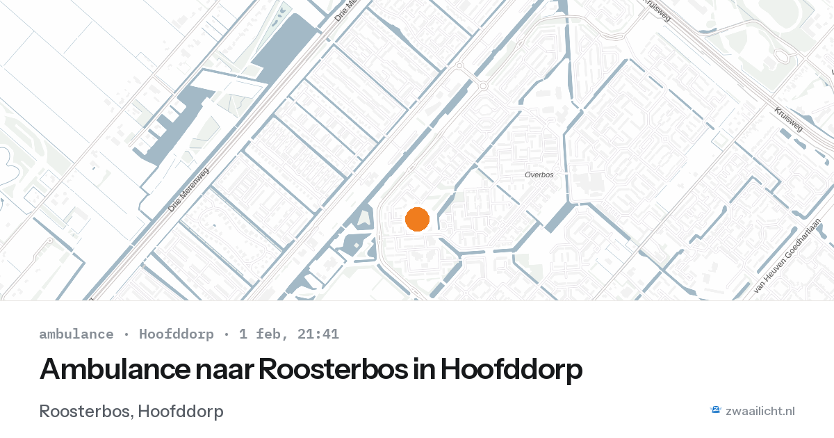 Ambulance naar Roosterbos in Hoofddorp — 1 feb 2026