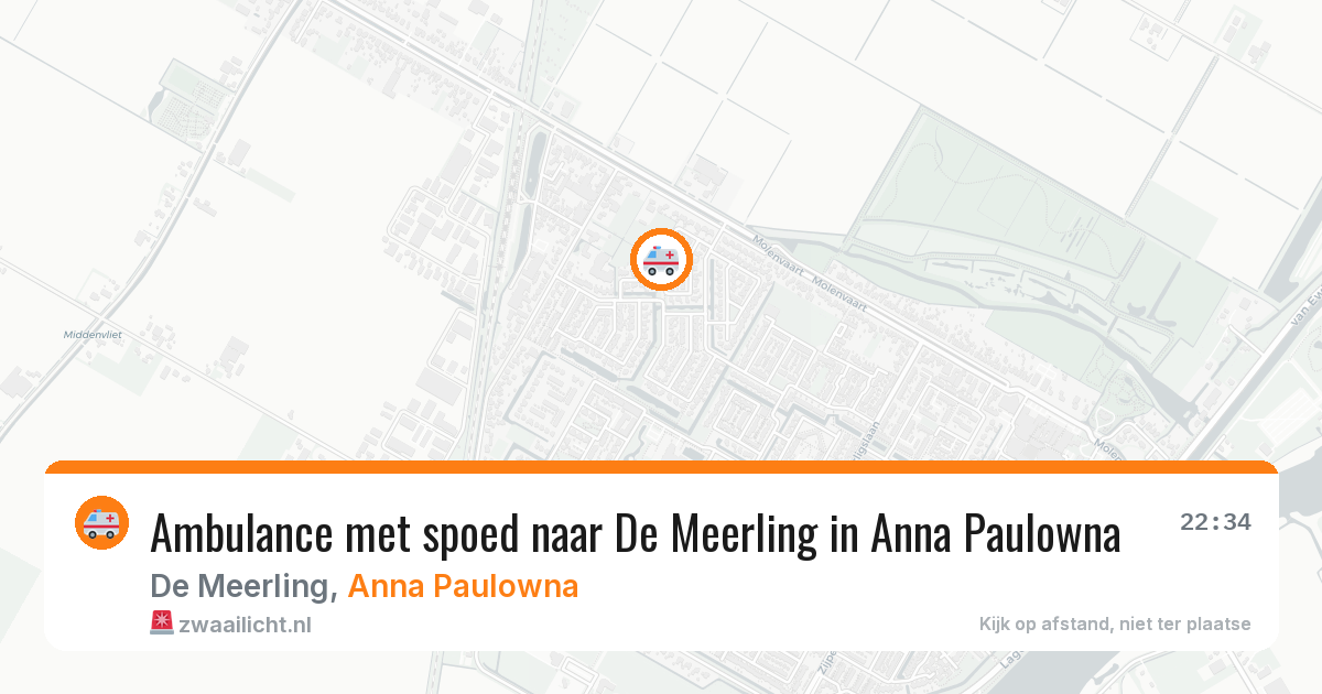Ambulance met spoed naar De Meerling in Anna Paulowna — 24 jul 2026