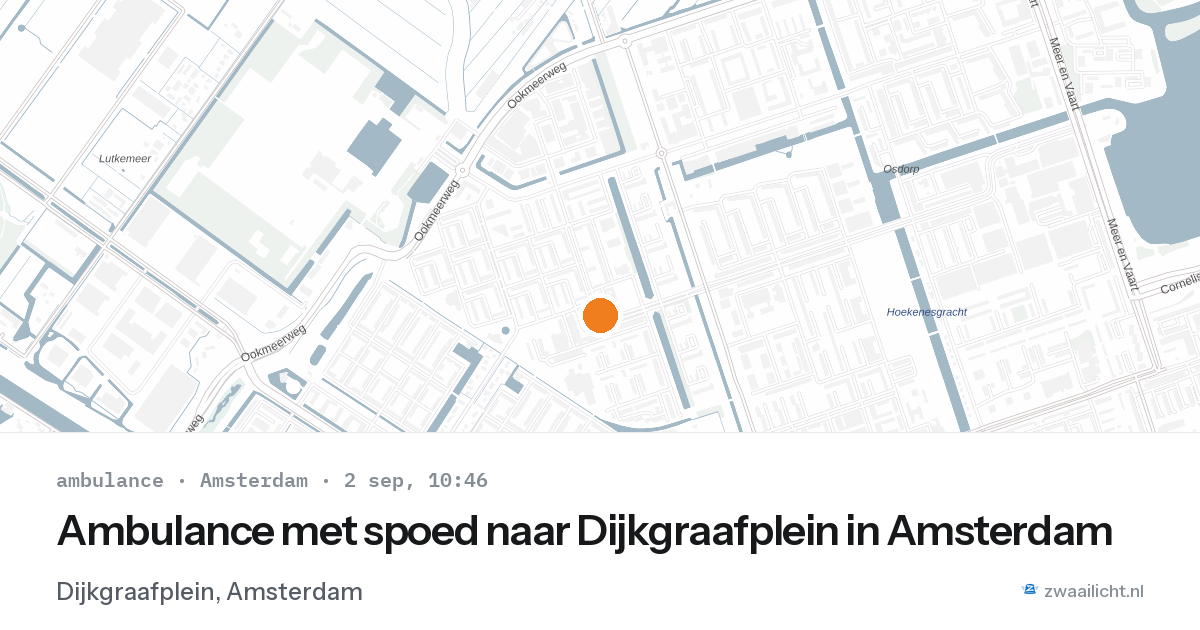 Ambulance met spoed naar Dijkgraafplein in Amsterdam — 2 sep 2026