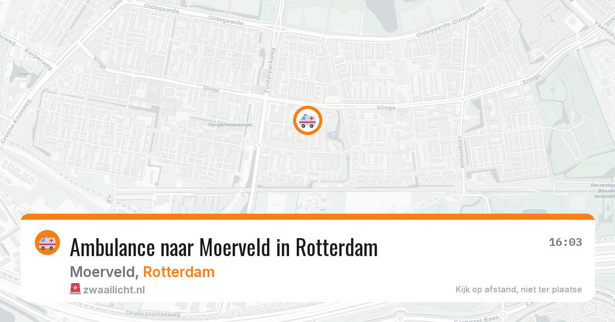 Ambulance naar Moerveld in Rotterdam — 18 jun 2026