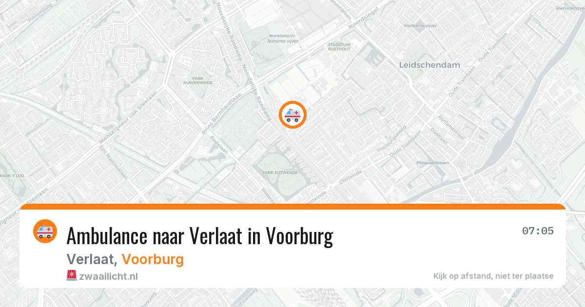 Ambulance naar Verlaat in Voorburg — 10 jul 2026