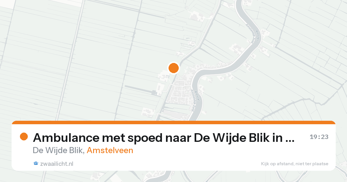 Ambulance met spoed naar De Wijde Blik in Amstelveen — 30 mei 2026