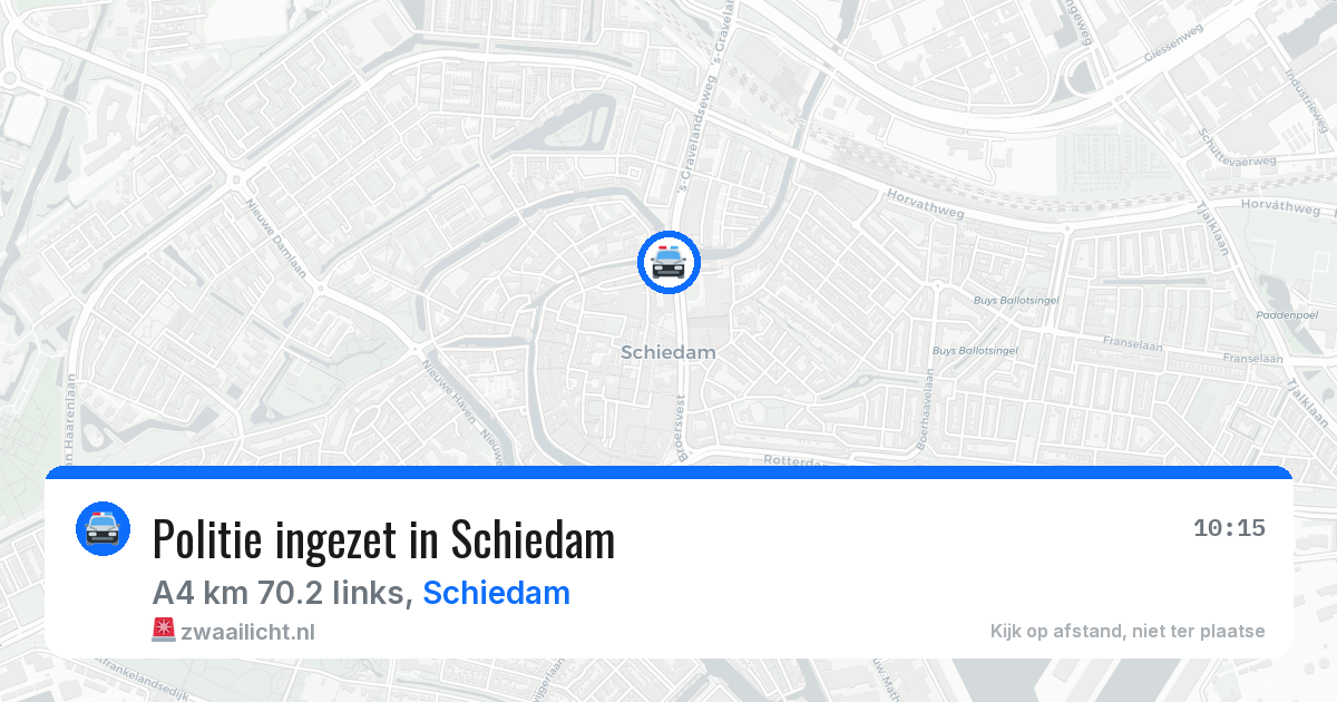 Politie ingezet in Schiedam — 8 jun 2026 | 🚨 Zwaailicht.nl
