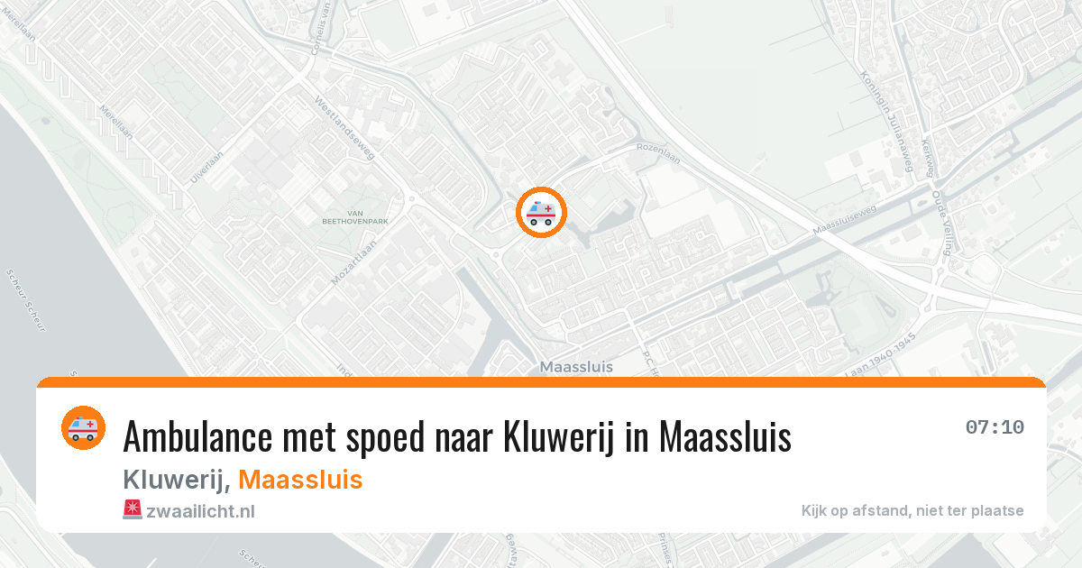 Ambulance met spoed naar Kluwerij in Maassluis — 26 mrt 2026