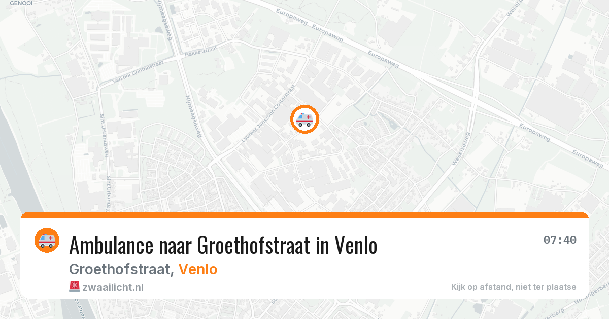 Ambulance naar Groethofstraat in Venlo — 8 jun 2026