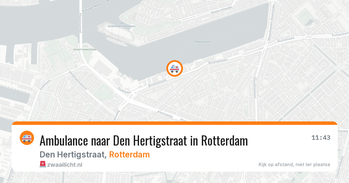 Ambulance naar Den Hertigstraat in Rotterdam — 5 aug 2026