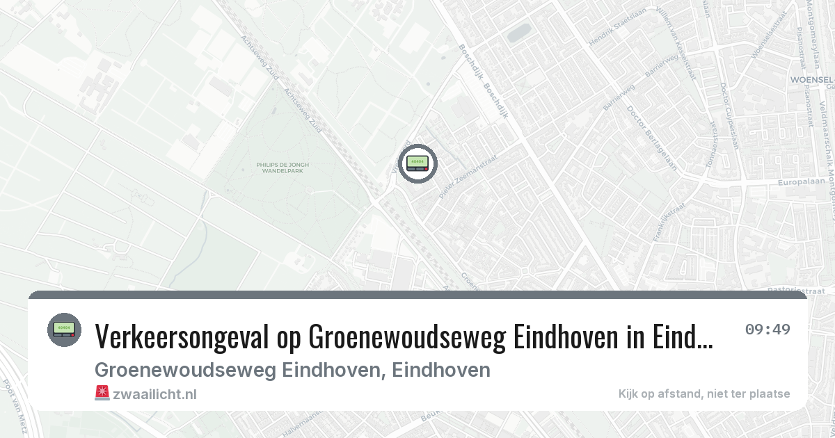 Verkeersongeval op Groenewoudseweg Eindhoven in Eindhoven — 17 feb 2026