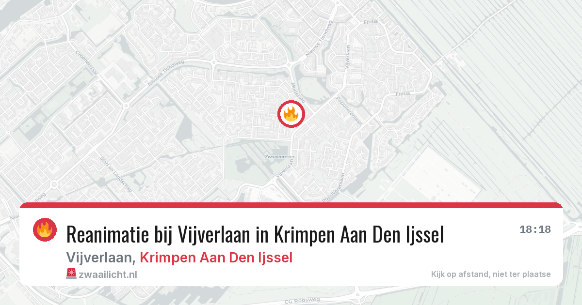Reanimatie bij Vijverlaan in Krimpen Aan Den Ijssel — 19 jan 2026