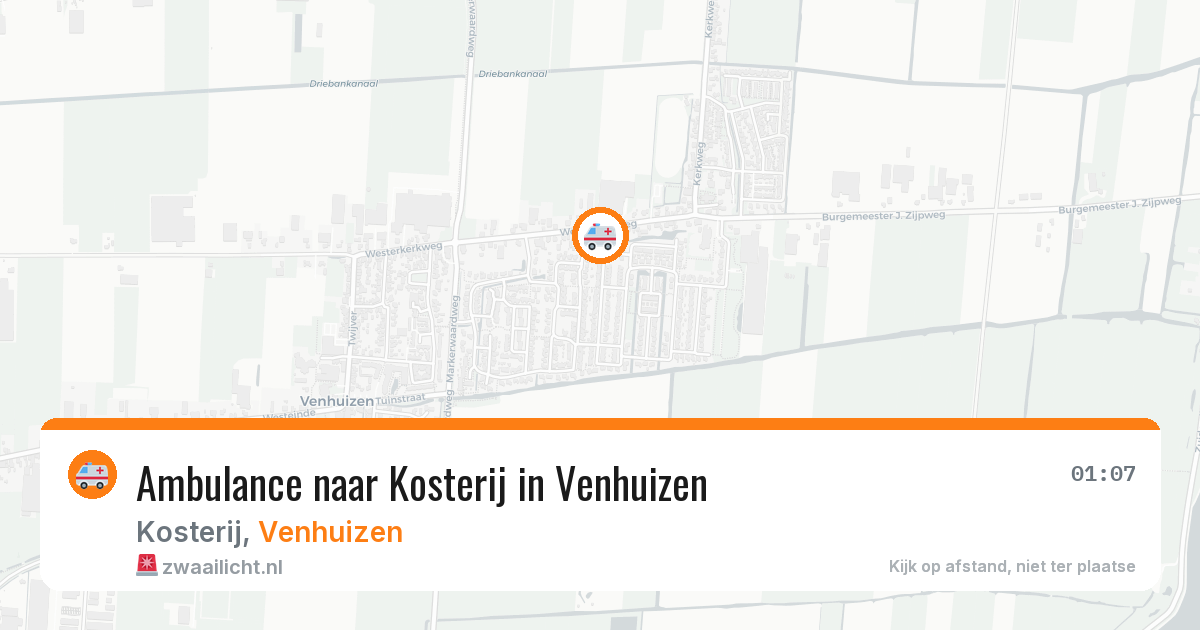 Ambulance naar Kosterij in Venhuizen — 11 jun 2026