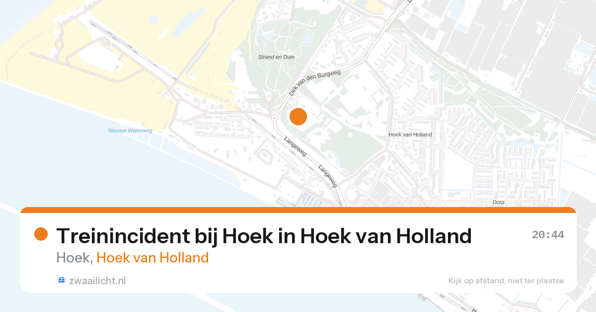 Treinincident bij Hoek in Hoek van Holland — 26 aug 2026