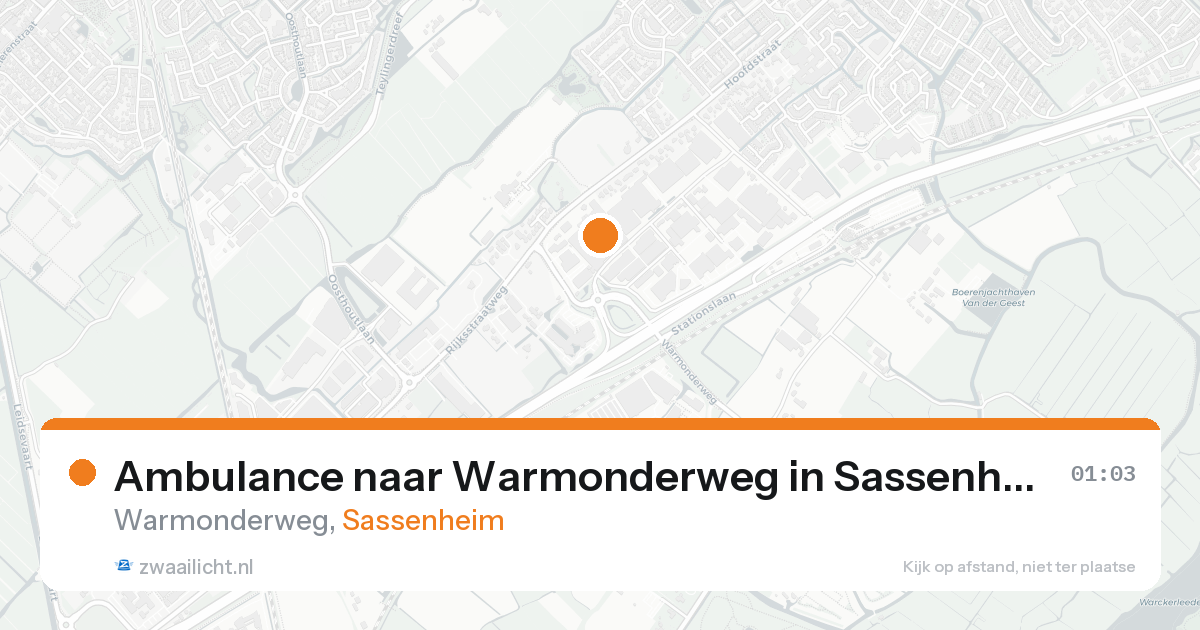 Ambulance naar Warmonderweg in Sassenheim — 17 aug 2026