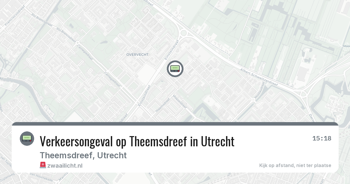Verkeersongeval op Theemsdreef in Utrecht — 8 feb 2026