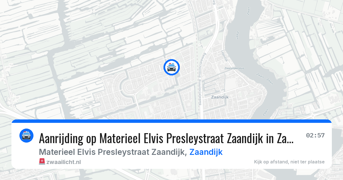 Aanrijding op Materieel Elvis Presleystraat Zaandijk in Zaandijk — 28 jun 2026