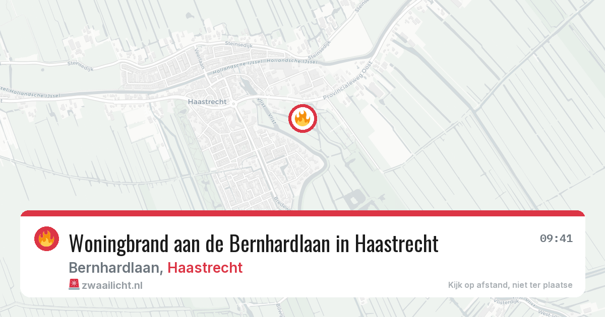 Woningbrand aan de Bernhardlaan in Haastrecht — 7 feb 2026
