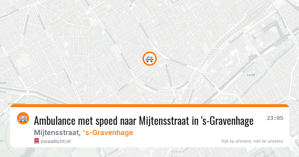 Ambulance met spoed naar Mijtensstraat in 's-Gravenhage — 11 jul 2026