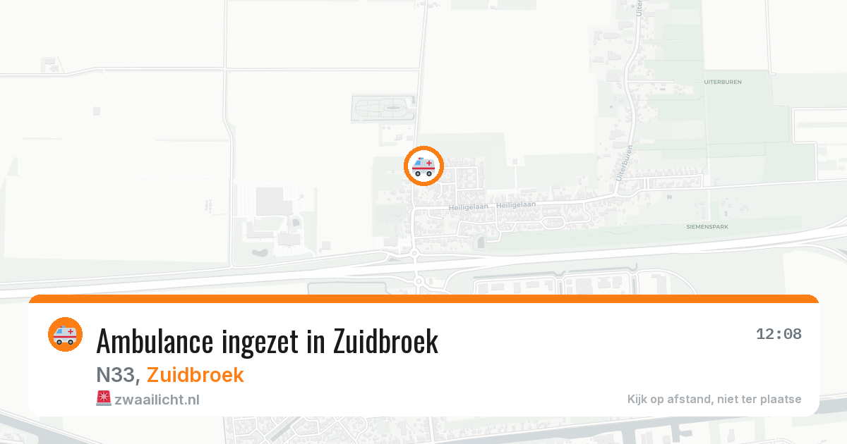 Ambulance ingezet in Zuidbroek — 11 aug 2026 | 🚨 Zwaailicht.nl